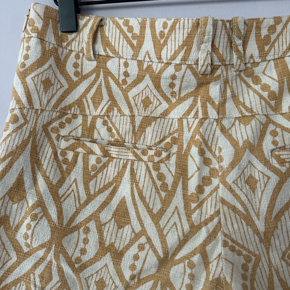 Elevenses by Anthropologie, Mandala Print Shorts, Maize/Cream, Size 2, EUC - Picture 4 of 8